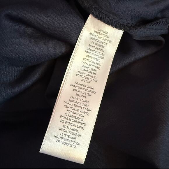 Alex Evenings Women’s Tea-Length Firework Sequin Jacket Dress Navy Sz 8 - Picture 8 of 9